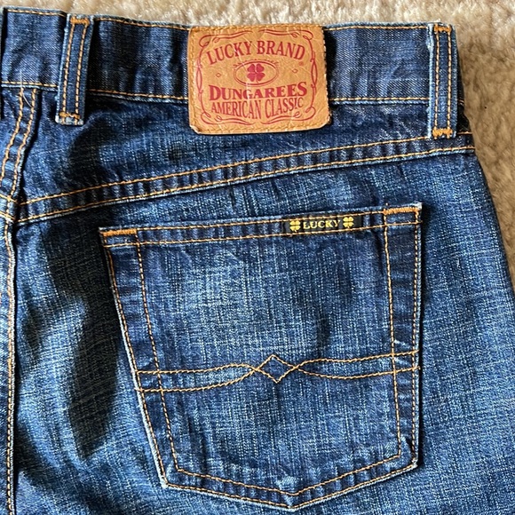 Dark wash flared jeans 100% cotton - Picture 6 of 8